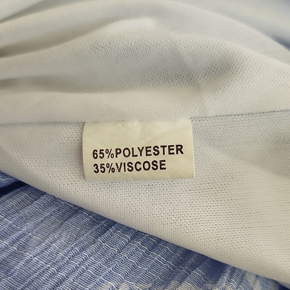 India Boutique Blue White Pineapple Print Pleated Sundress One Size - Picture 6 of 6